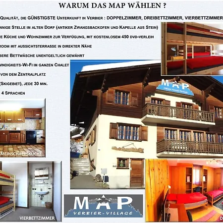 Map Verbier-village Vandrerhjem Verbier